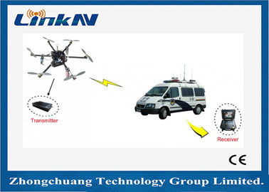 ระยะยาว UAV Drone Data Link เครื่องส่งสัญญาณวิดีโอ HDMI CVBS COFDM Modulation AES256 Latency ต่ำ