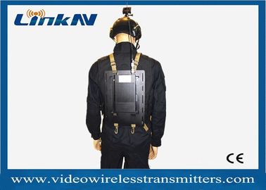 Body-Worn Tactical Video Transmitter ระยะไกล COFDM QPSK HDMI &amp; CVBS AES256 การเข้ารหัสแบตเตอรี่ Powered