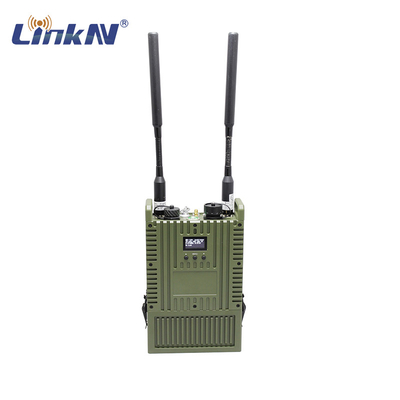 IP MESH วิทยุ ข้อมูลวิดีโอ MANET 4W MIMO 4G GPS/BD PPT WiFi AES การเข้ารหัส IP66 แบตเตอรี่ขับเคลื่อน