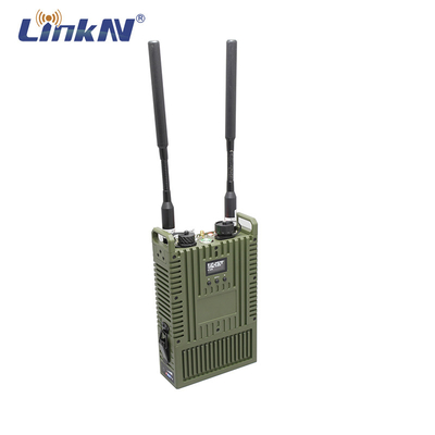 ยุทธวิธี IP MESH วิทยุ 4W MIMO ข้อมูลวิดีโอ 4G GPS/BD PPT WiFi AES การเข้ารหัส LCD ไฟแสดงสถานะแบตเตอรี่