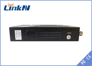 เครื่องส่งสัญญาณวิดีโอตำรวจ COFDM QPSK HDMI และ CVBS H.264 การเข้ารหัส AES256 ล่าช้าต่ำพร้อมแบตเตอรี่