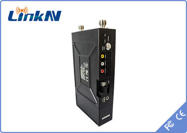 1-3km Body-Worn เครื่องส่งสัญญาณวิดีโอตำรวจ COFDM QPSK HDMI &amp; CVBS H.264 การเข้ารหัส AES256 ความล่าช้าต่ำ