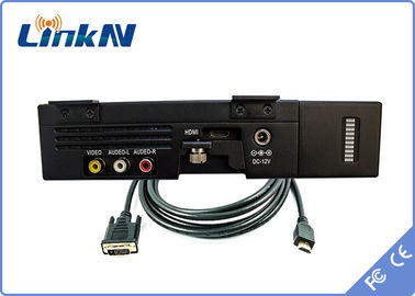 ตำรวจทหารติดตั้ง COFDM ตัวรับสัญญาณ HDMI CVBS SDI AES256 การเข้ารหัสเสาอากาศคู่