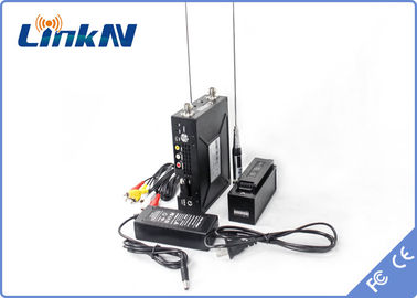 Body-Worn Tactical Video Transmitter ระยะไกล COFDM QPSK HDMI &amp; CVBS AES256 การเข้ารหัสแบตเตอรี่ Powered