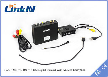 20KM COFDM QPSK UAV รับส่งสัญญาณวิดีโอระยะไกลด้วย AES256 Encryption