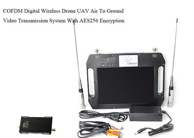 ลิงค์วิดีโอ UAV ระยะไกล SDI CVBS COFDM Tx &amp; Rx Kit การรับความหลากหลายของเสาอากาศคู่ การเข้ารหัส AES256