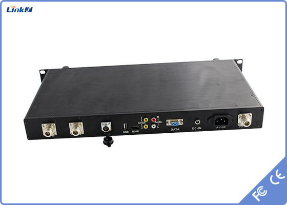 ตัวรับสัญญาณวิดีโอ FHD ที่ติดตั้งบนยานพาหนะที่ทนทาน HDMI SDI CVBS COFDM AES256 300-2700MHz