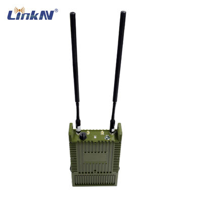 ทหารยุทธวิธี IP66 MESH วิทยุ Multi-hop 82Mbps MIMO 10W High Power AES Enrcyption พร้อมแบตเตอรี่