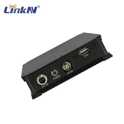UGV Wireless Video Transmitter อนาล็อก NTSC PAL COFDM QPSK AES การเข้ารหัสความล่าช้าต่ำ DC 12V