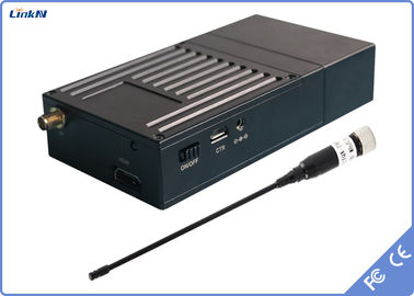 เครื่องส่งสัญญาณวิดีโอ COFDM 1.5 กม. HDMI &amp; CVBS สำหรับตำรวจทหาร AES256 ความหน่วงต่ำ