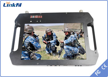 เครื่องรับสัญญาณวิดีโอตำรวจทหาร COFDM QPSK AES256 การเข้ารหัส H.264 พร้อมจอแสดงผลแบตเตอรี่