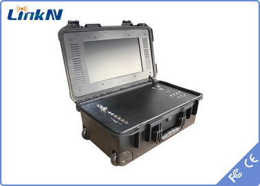 ตำรวจทหารยุทธวิธี COFDM Video Receiver พร้อมแบตเตอรี่และจอแสดงผล 15.6 นิ้ว AES256 Encryption Low Delay