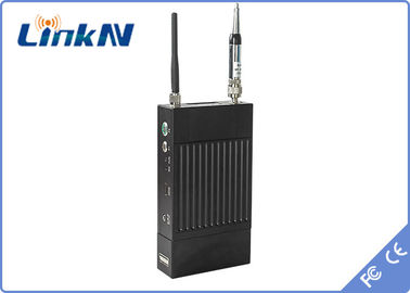 LKAV1506 เครื่องส่งวิดีโอ HD ของทหาร COFDM H.264 AES256 การเข้ารหัส ความช้าต่ํา 2-8MHz แบตเตอรี่