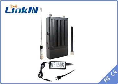LKAV1605 COFDM เครื่องส่งวิดีโอ QPSK HDMI &amp; CVBS H.264 ความช้าต่ํา AES256 การเข้ารหัสด้วยแบตเตอรี่