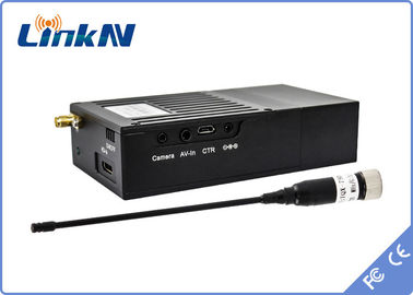 Mini Spy Video Transmitter ตำรวจทหาร COFDM ความล่าช้าต่ำ H.264 ความปลอดภัยสูง AES256 การเข้ารหัสแบตเตอรี่ Powered