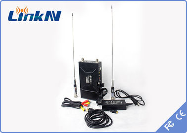 เครื่องส่งสัญญาณวิดีโอ HD ทางยุทธวิธี 1-3KM Manpack HDMI CVBS AES256 การเข้ารหัสอินเตอร์คอมแบบสองทาง