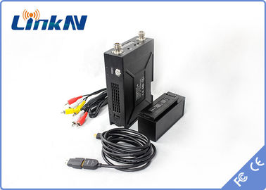 เครื่องส่งสัญญาณวิดีโอทหาร 2W COFDM QPSK HDMI และ CVBS H.264 การเข้ารหัส AES256 ความล่าช้าต่ำ