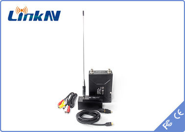 ยุทธวิธี Manpack ไร้สาย Aduio เครื่องส่งสัญญาณวิดีโอ COFDM HDMI และ CVBS AES256 การเข้ารหัสอินเตอร์คอมแบบสองทาง