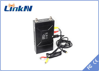 LKAV1605 COFDM เครื่องส่งวิดีโอ QPSK HDMI &amp; CVBS H.264 ความช้าต่ํา AES256 การเข้ารหัสด้วยแบตเตอรี่