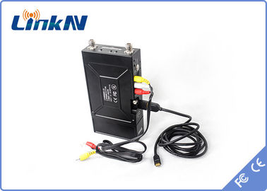 ตัวรับสัญญาณวิดีโอที่ติดตั้งบนยานพาหนะทางยุทธวิธี 1U COFDM HDMI SDI CVBS เสาอากาศคู่ความหน่วงต่ำ