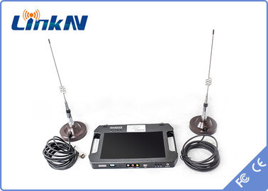 เครื่องรับสัญญาณวิดีโอทางยุทธวิธี COFDM QPSK AES256 การเข้ารหัส FHD CVBS H.264 พร้อมจอแสดงผลแบบใช้แบตเตอรี่