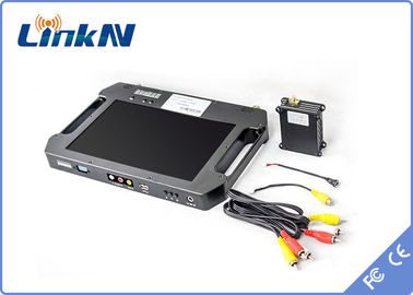 เครื่องรับสัญญาณวิดีโอตำรวจทหาร COFDM QPSK AES256 การเข้ารหัส H.264 พร้อมจอแสดงผลแบตเตอรี่