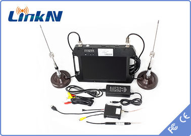เครื่องรับ COFDM FHD พร้อมแบตเตอรี่และจอสี ความรู้สึกสูง แอนเทนนาคู่ AES256 DC 12V