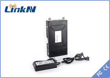 เครื่องส่งสัญญาณวิดีโอแบบพกพาสำหรับทหาร COFDM HDMI และ CVBS AES256 การเข้ารหัสอินเตอร์คอมแบบสองทาง