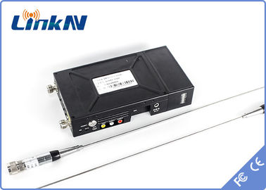 เครื่องส่งสัญญาณวิดีโอทางยุทธวิธีทางทหาร COFDM HDMI และ CVBS AES256 การเข้ารหัสอินเตอร์คอมสองทางล่าช้าต่ำ