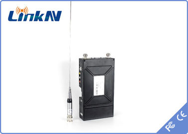 เครื่องส่งสัญญาณวิดีโอ Manpack ของทหาร การปรับ COFDM ความปลอดภัยสูง การเข้ารหัส AES256 การเข้ารหัสด้วยแบตเตอรี่