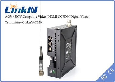 เครื่องส่งสัญญาณวิดีโอหุ่นยนต์ UGV EOD ที่ทนทาน COFDM HDMI CVBS H.264 Latency ต่ำ AES256 การเข้ารหัส 200-2700MHz