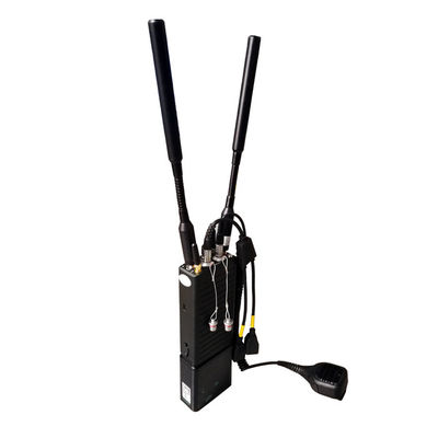 ยุทธวิธี IP ตาข่ายวิทยุวิดีโอเสียงอินเตอร์คอม 4W กำลังขับ AES256 80Mbps 350MHz-4GHz ปรับแต่งได้
