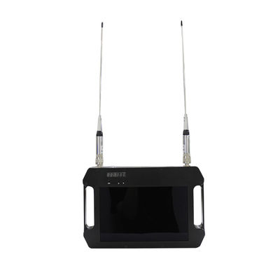 เครื่องรับ COFDM FHD พร้อมแบตเตอรี่และจอสี ความรู้สึกสูง แอนเทนนาคู่ AES256 DC 12V