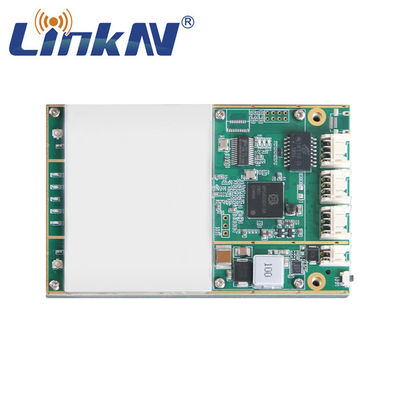 โมดูลวิทยุ IP MESH ของตำรวจทหาร 4W MIMO AES256 350MHz-4GHz ปรับแต่งได้